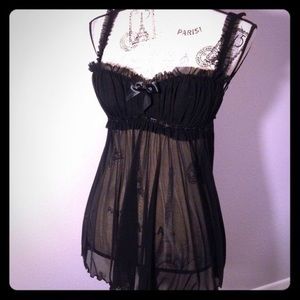 Black baby doll top